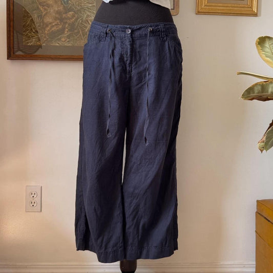 Breezy linen capri pants (M)