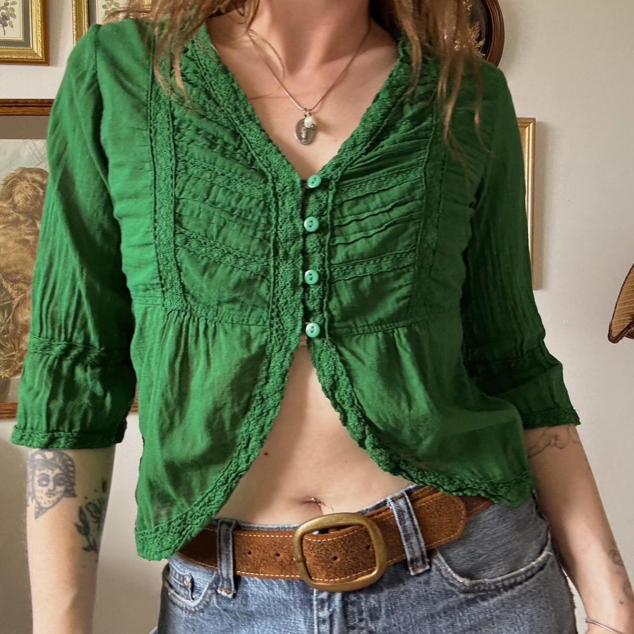 Green fairy lace blouse (S)