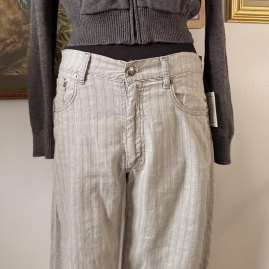 Soft grey linen pants (32")