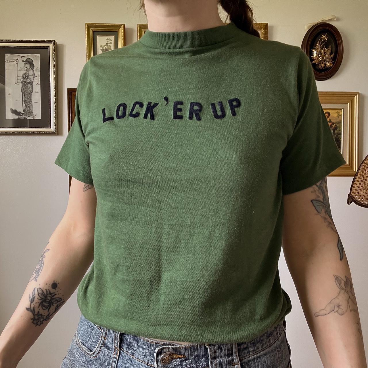 Vintage 1980s spellout tee (S)