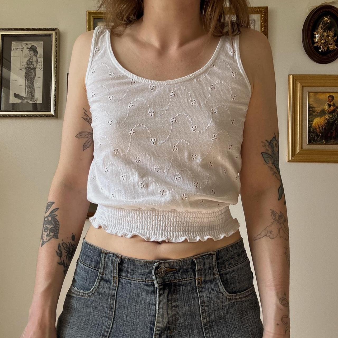 Eyelet crop tank (S)