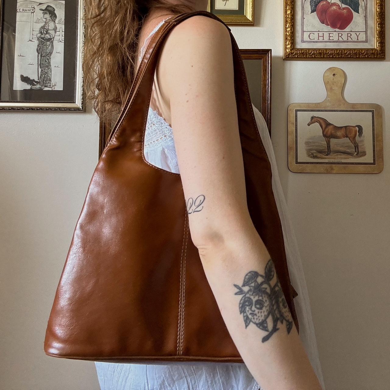 Brown leather bag