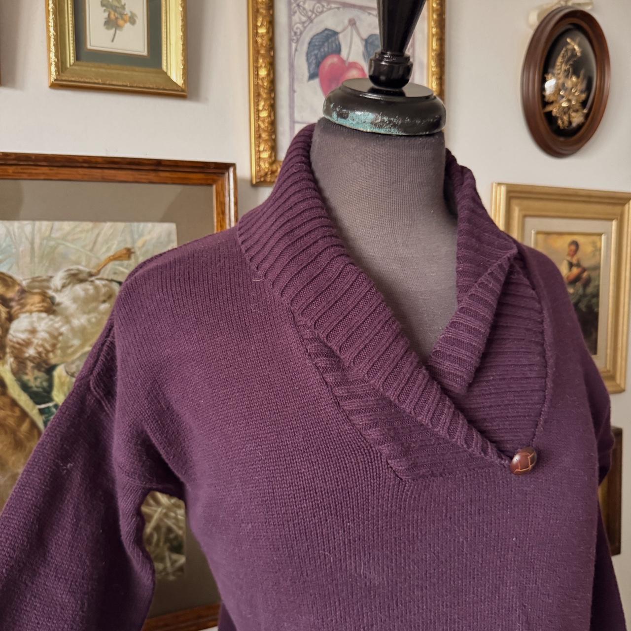 Deep mulberry purple knit sweater (S)