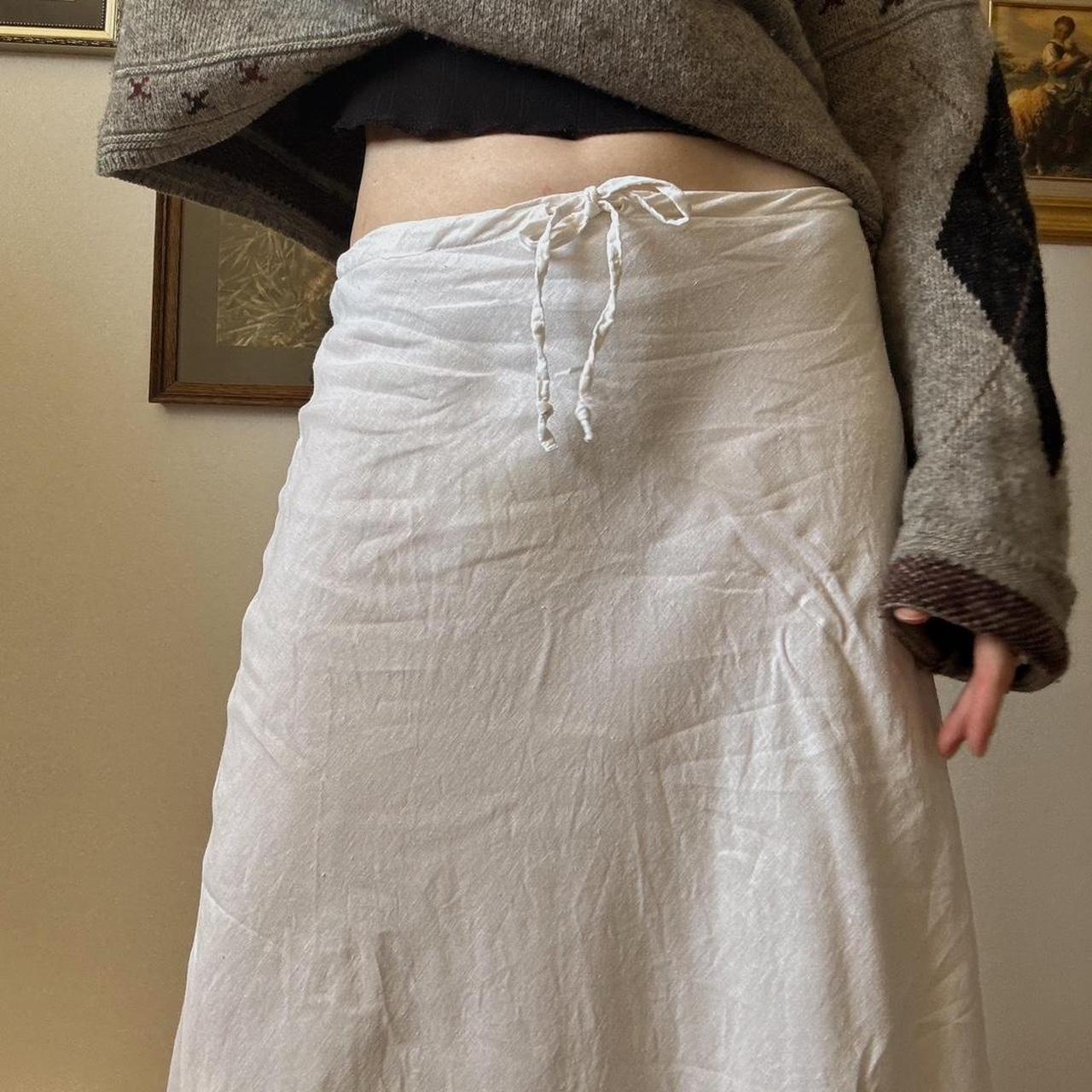 Linen ruffle maxi skirt (XS/S)