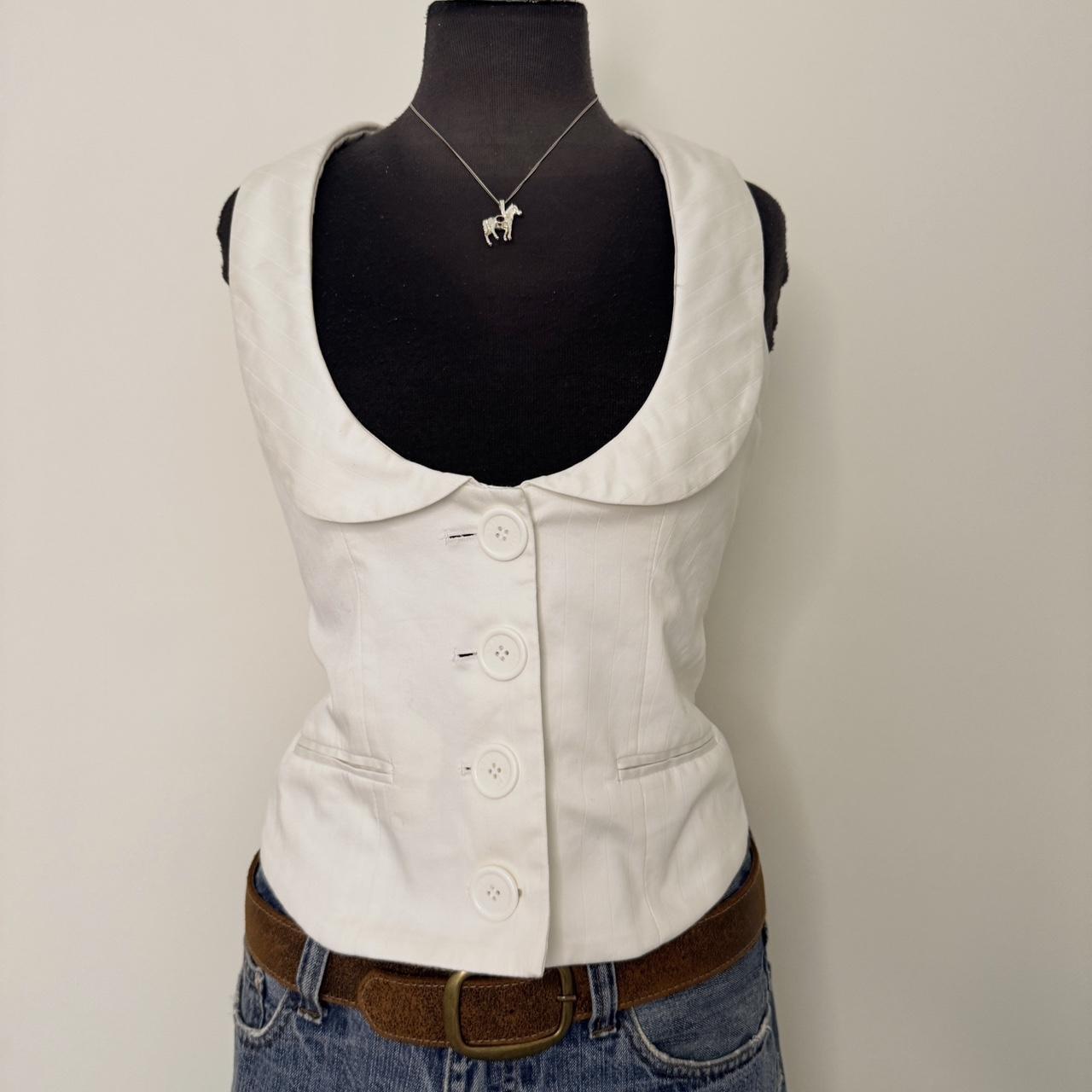 White y2k vest top (S)