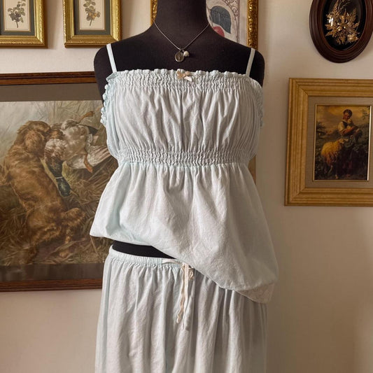 Vintage lace cotton set (L)