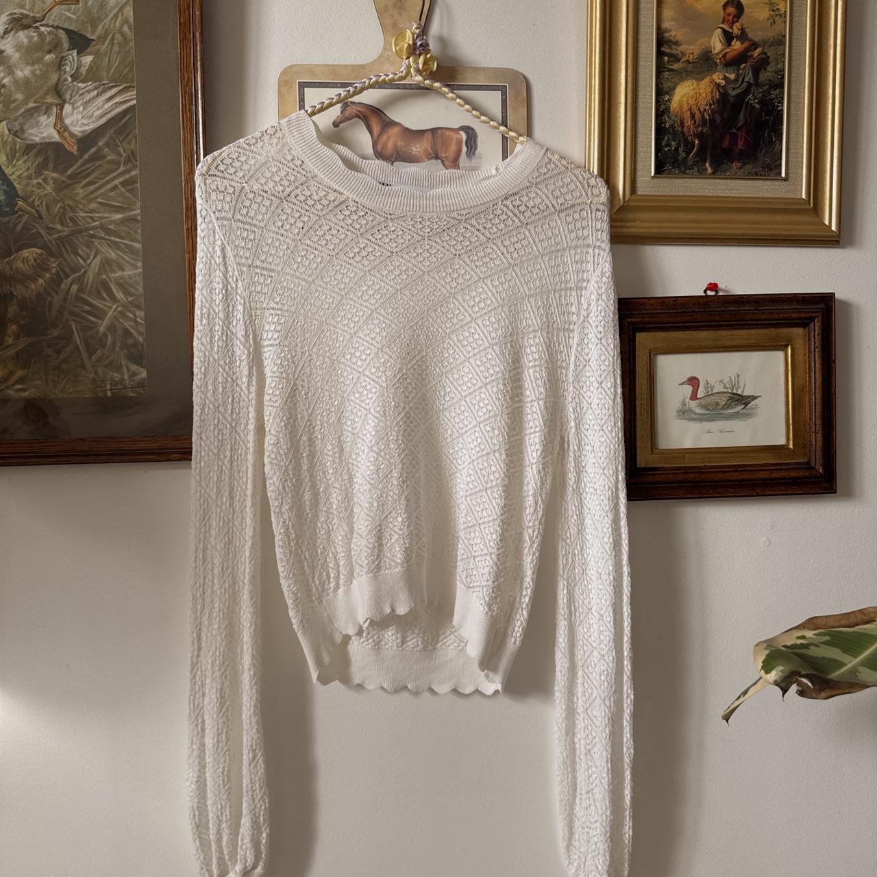 White crochet lace top (M)