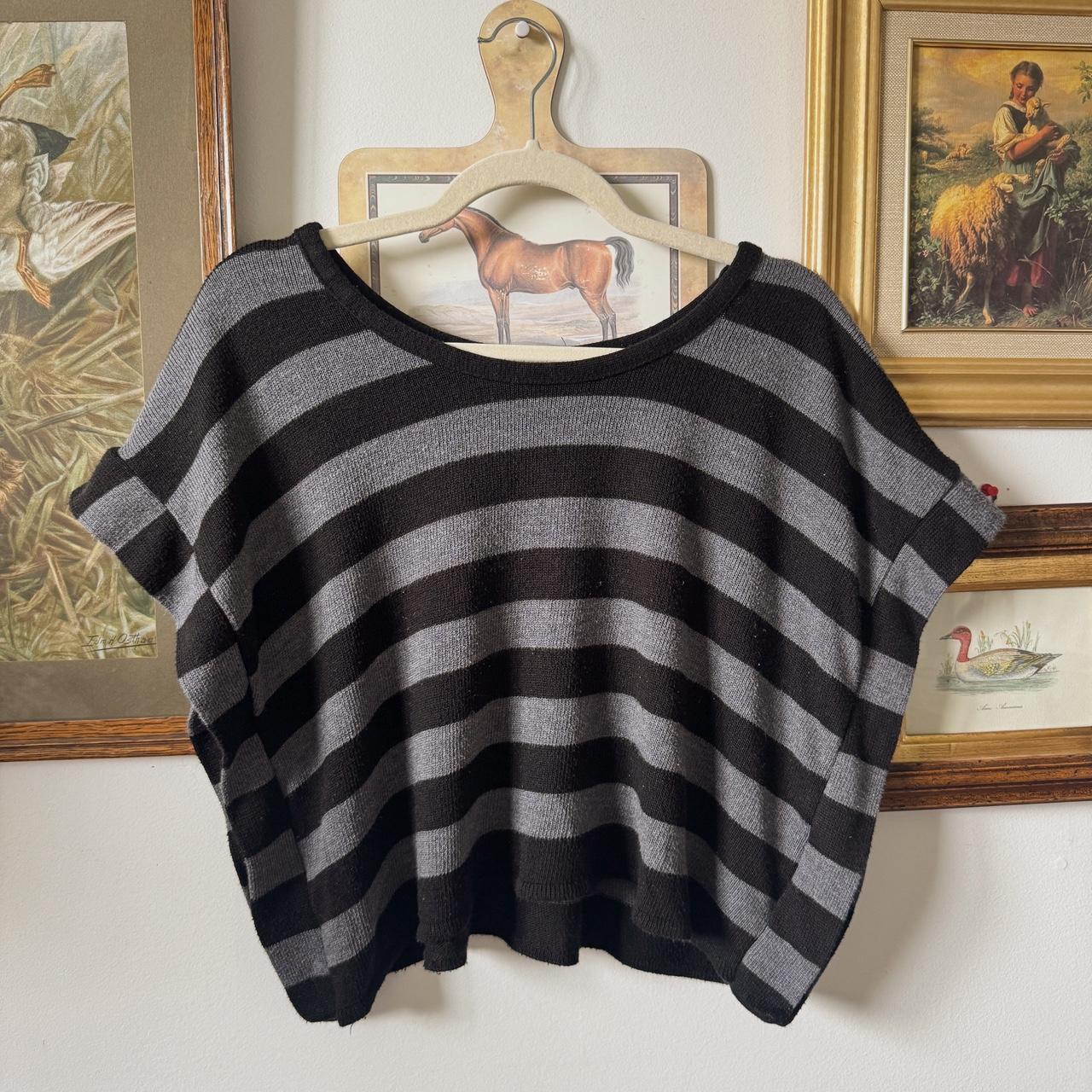 Y2K slouch striped top (M)