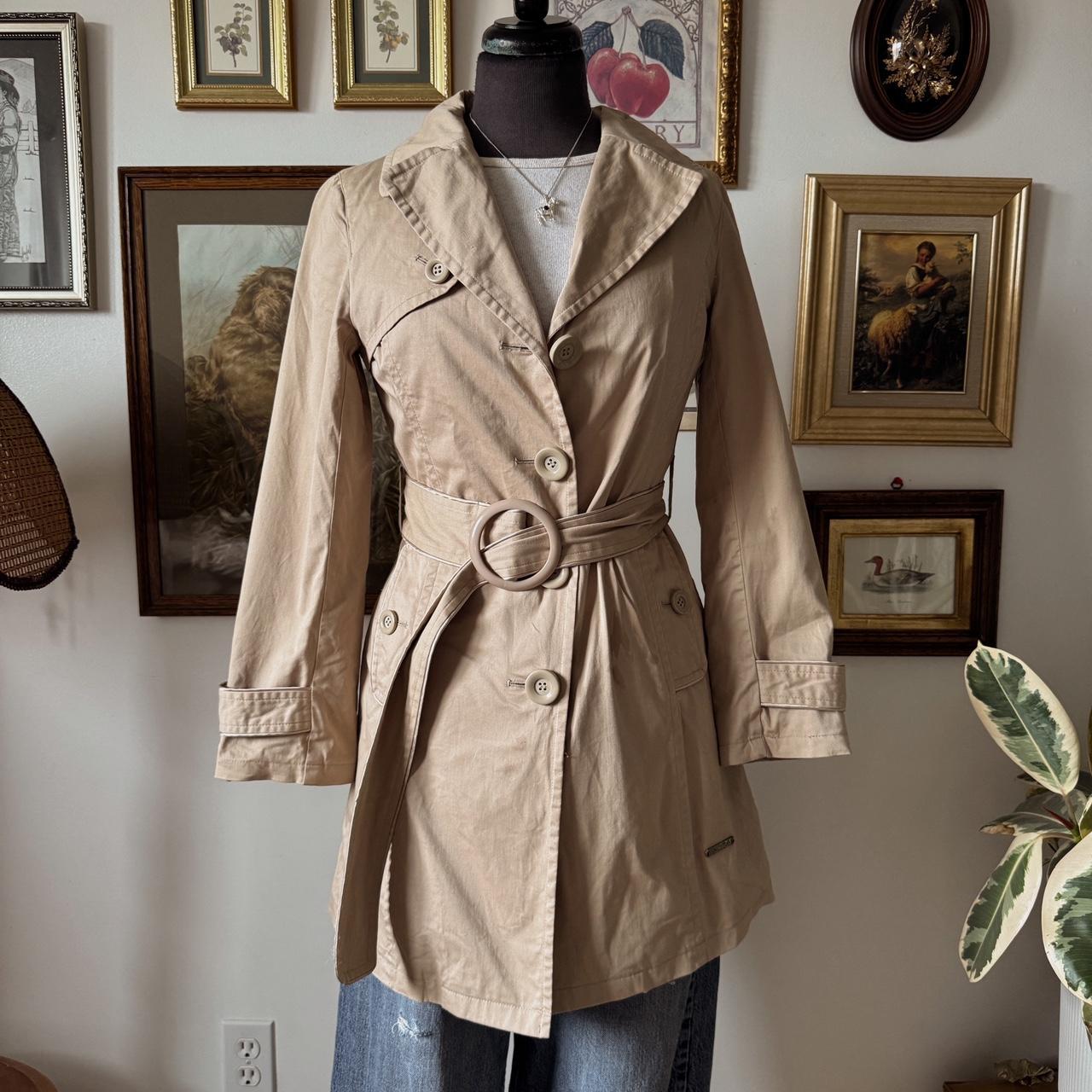 Tan belted trench coat (XS)