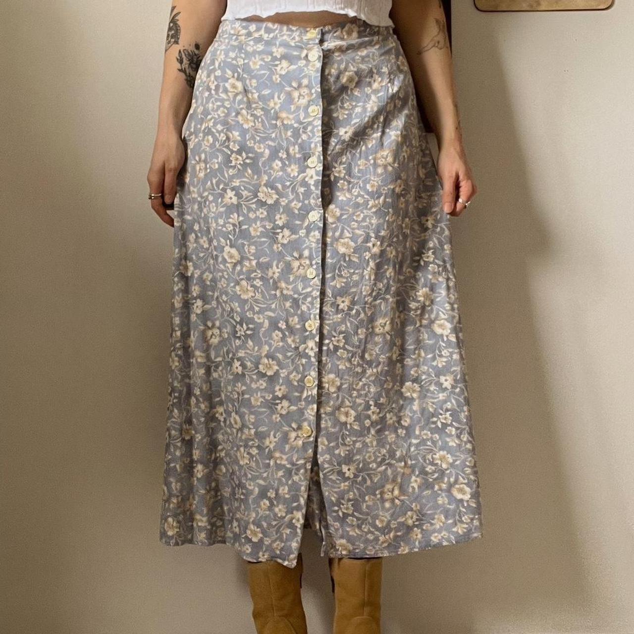 90s floral maxi skirt (M)