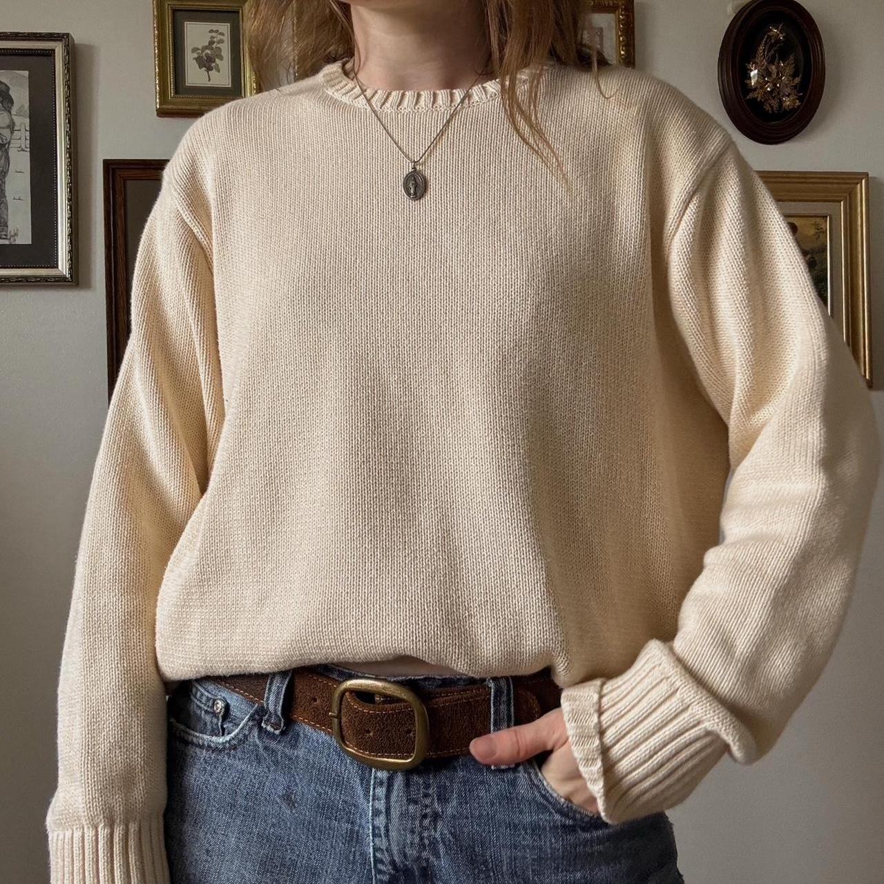 Cream knit sweater (os)