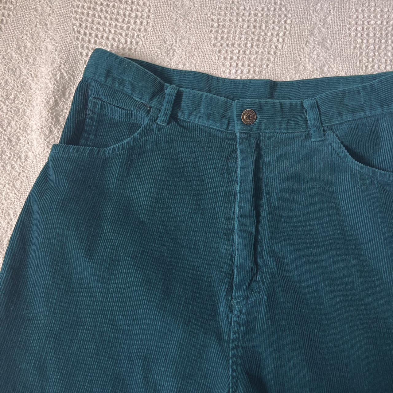 Dark jade corduroy shorts (30")