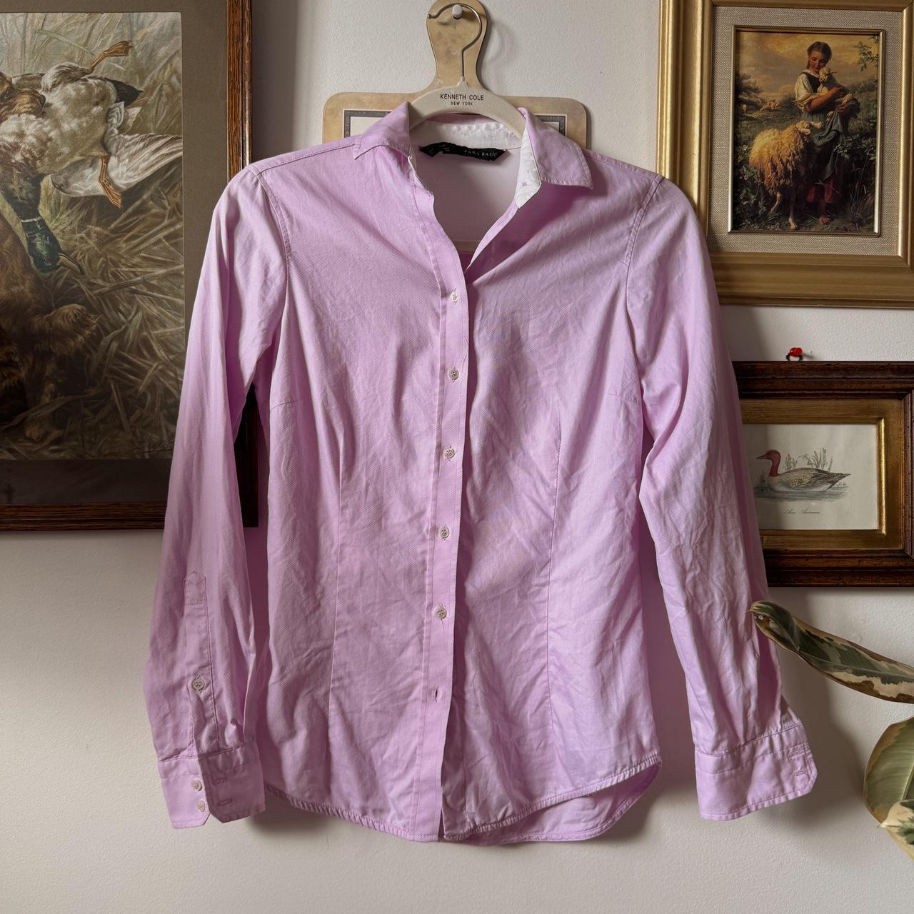 Lilac button up blouse (XS)