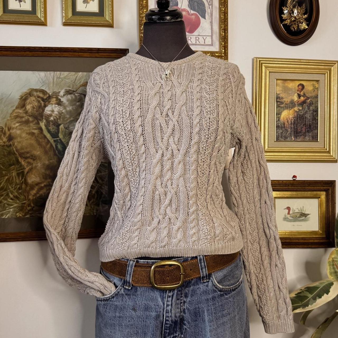 Oat cable knit sweater (S)