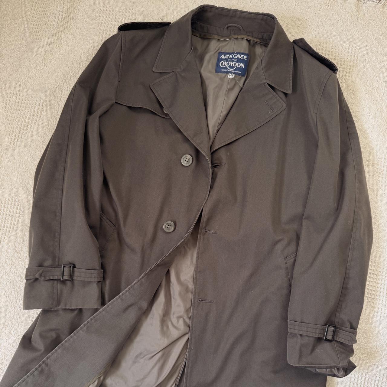 Charcoal grey trench coat (L)