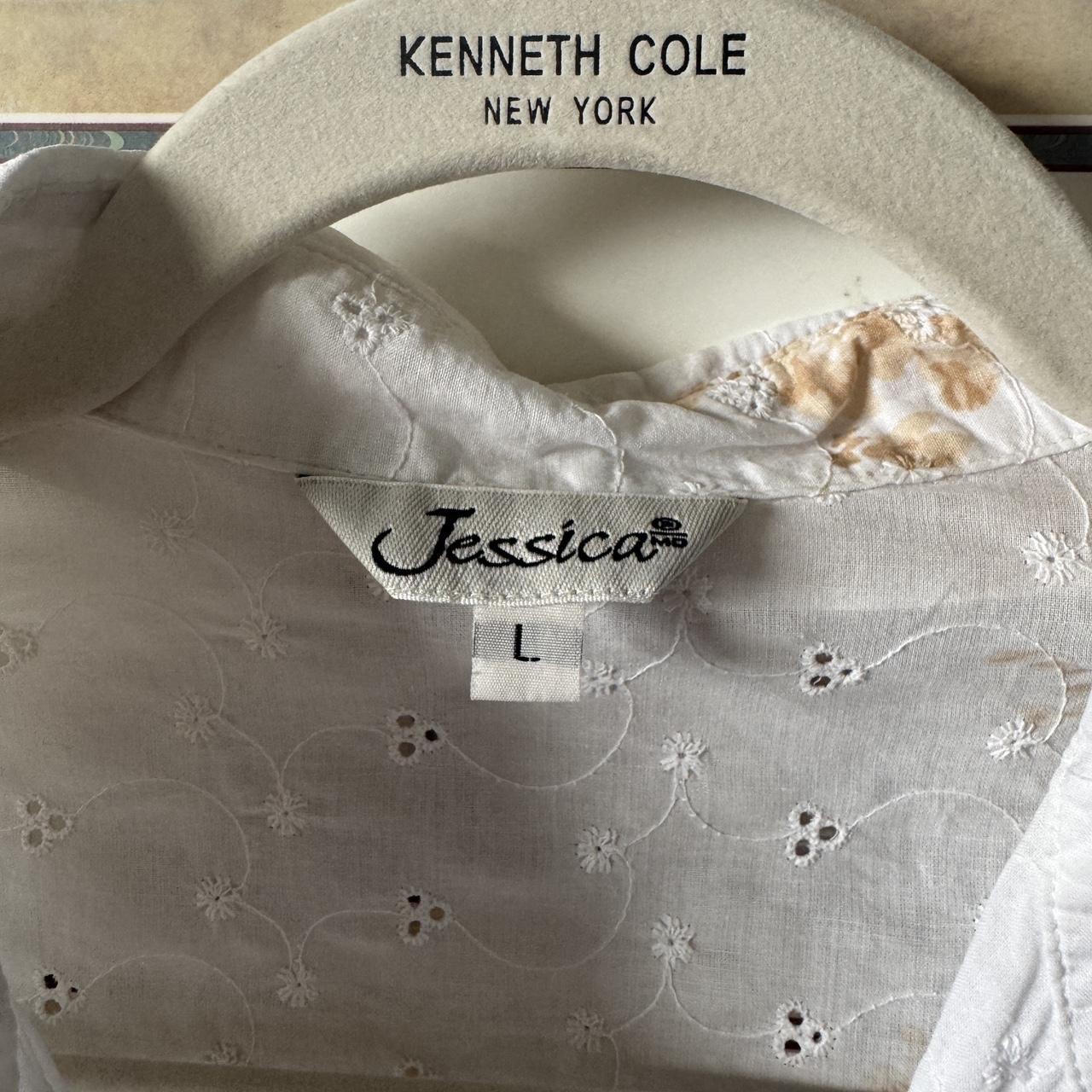 White eyelet cottage blouse (M)