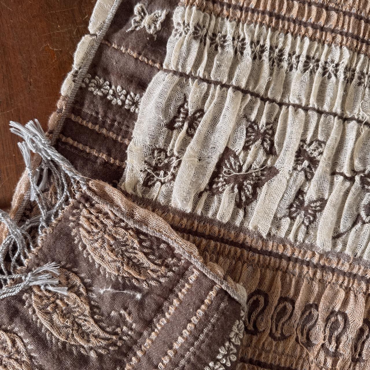 Cream butterfly scarf