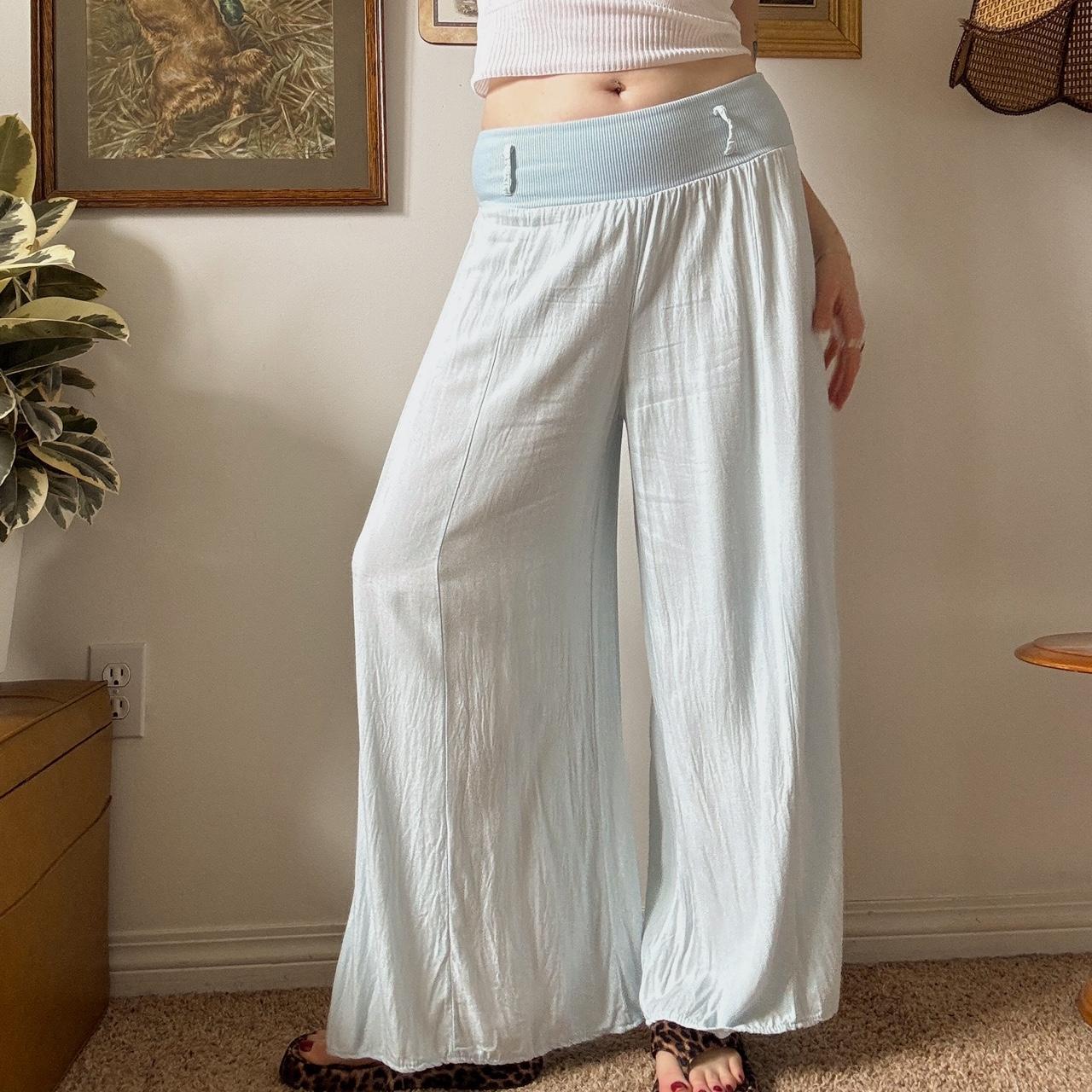 Light blue wide leg pants