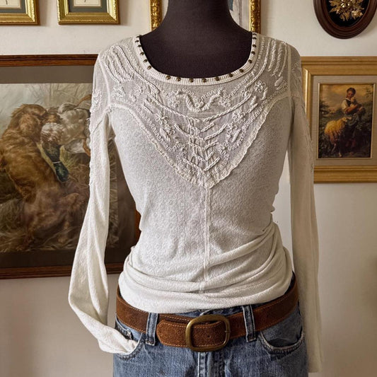 Knitted lace top (XS)