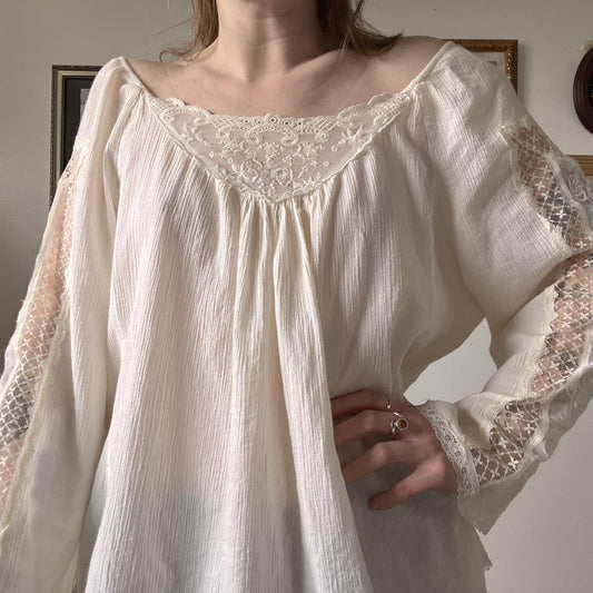 Lace boho fairy blouse (XL)