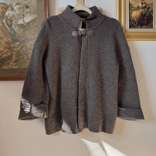Grey wool peacoat (S)