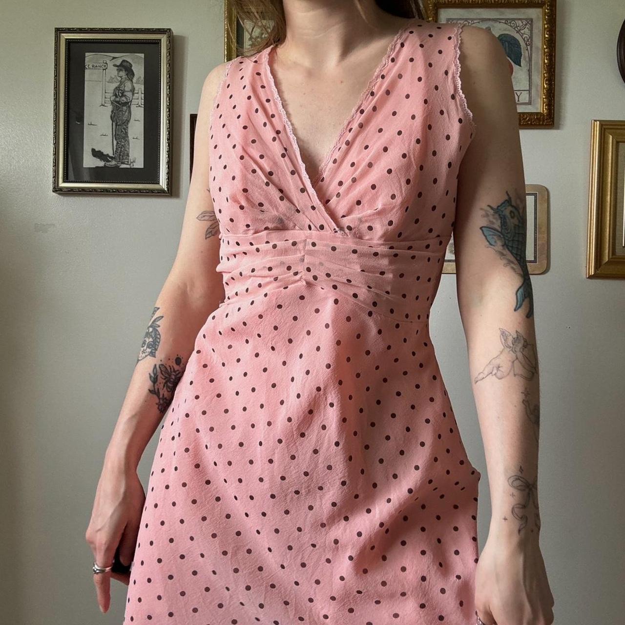 Pink polkadot dress (4)