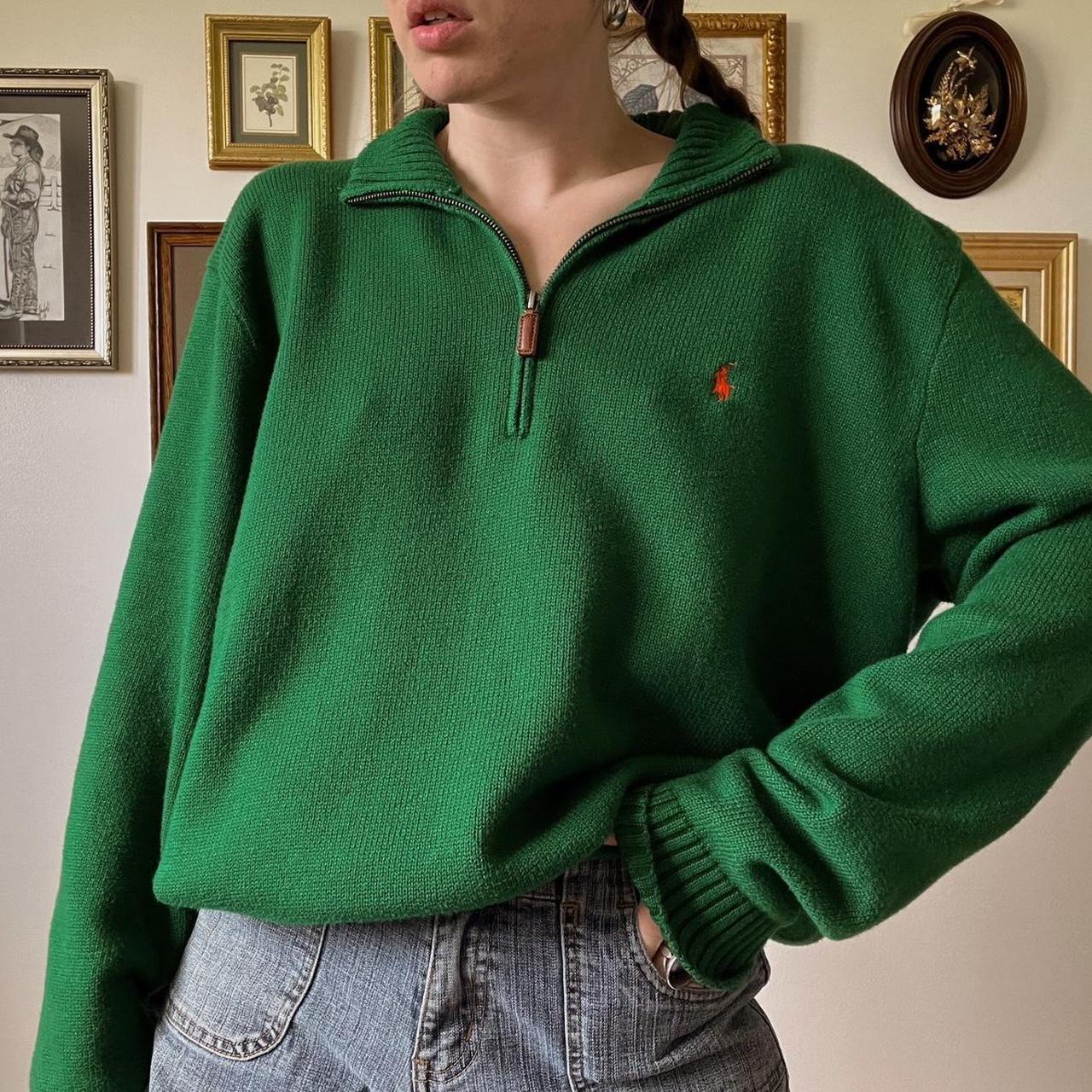 Lush green knit sweater (XXL)