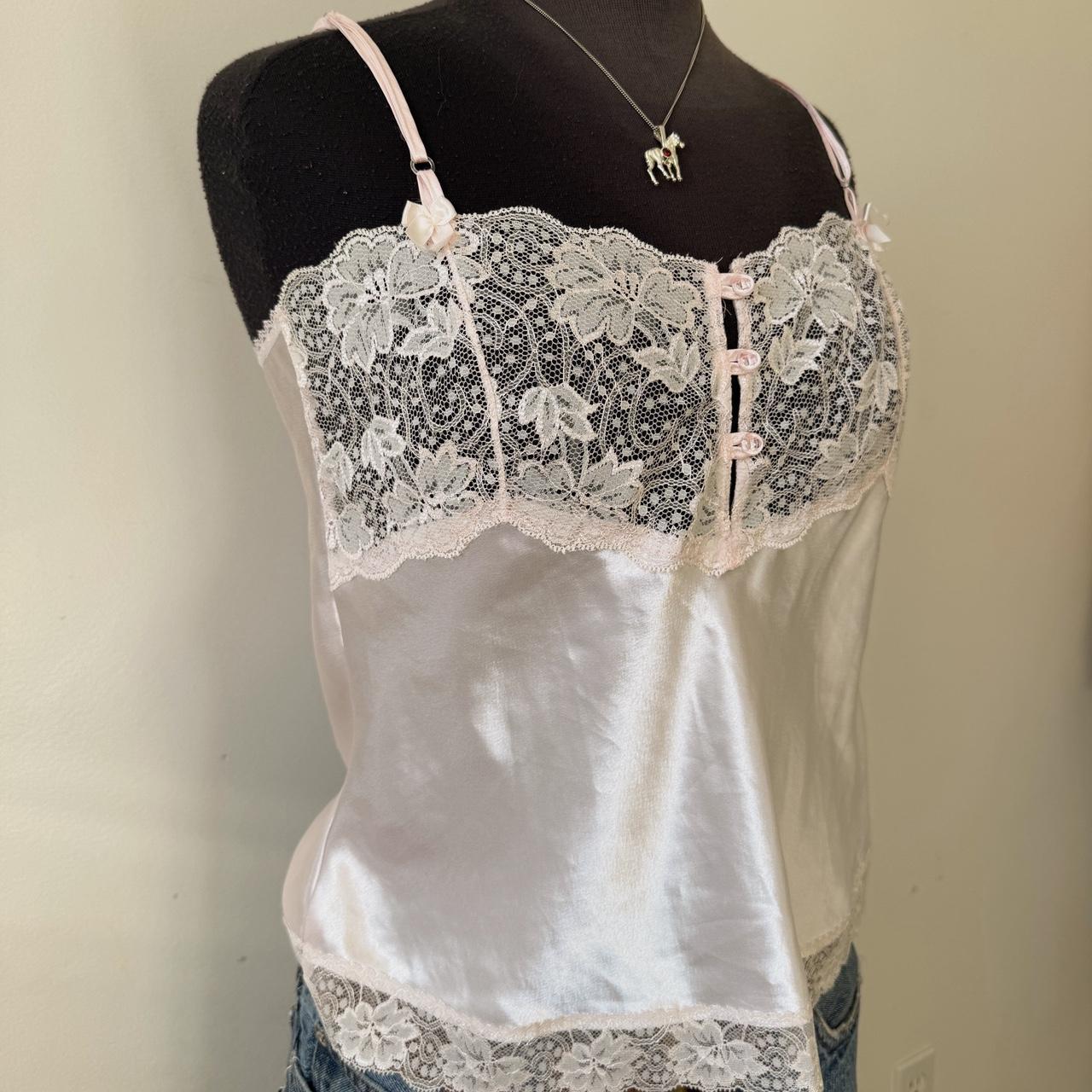 Vintage whimsical lace camisole (S)