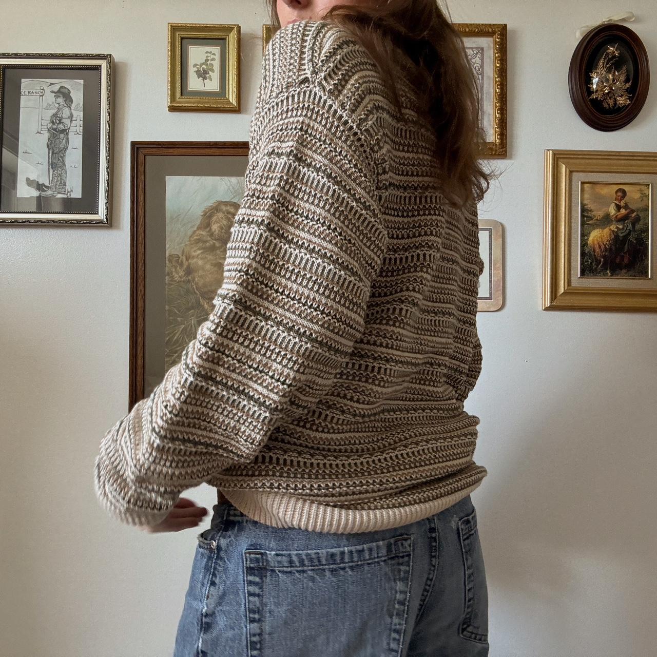 Fall striped knit sweater (M)