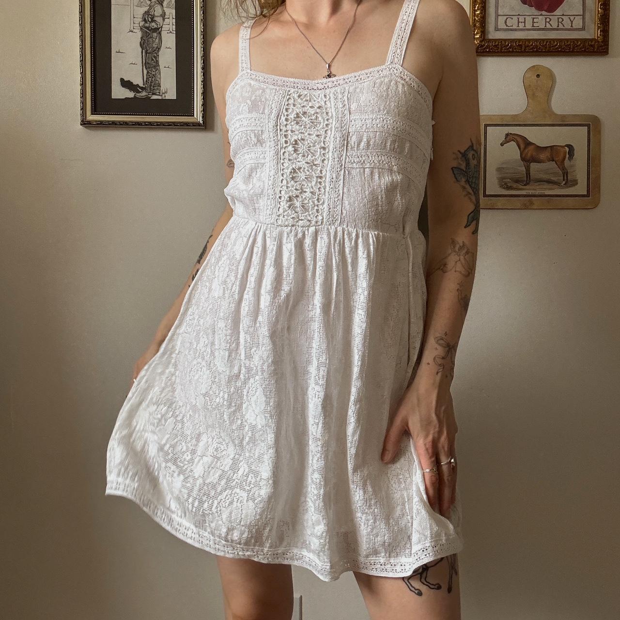 White lace mini dress (S)