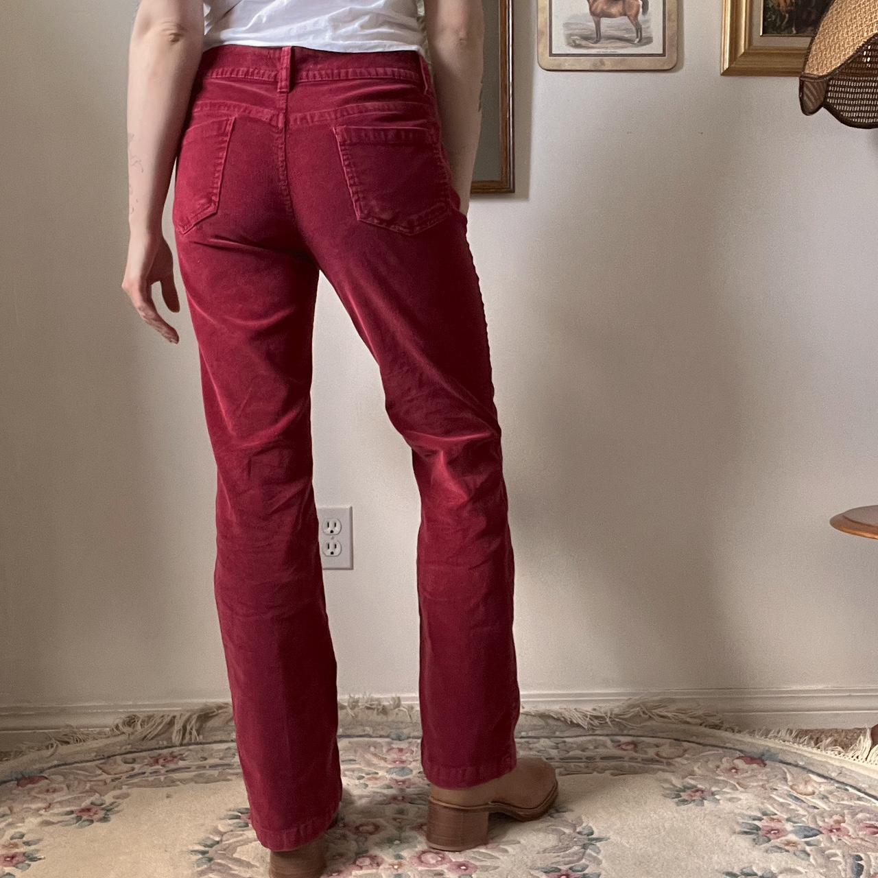 Red corduroy pants (L)