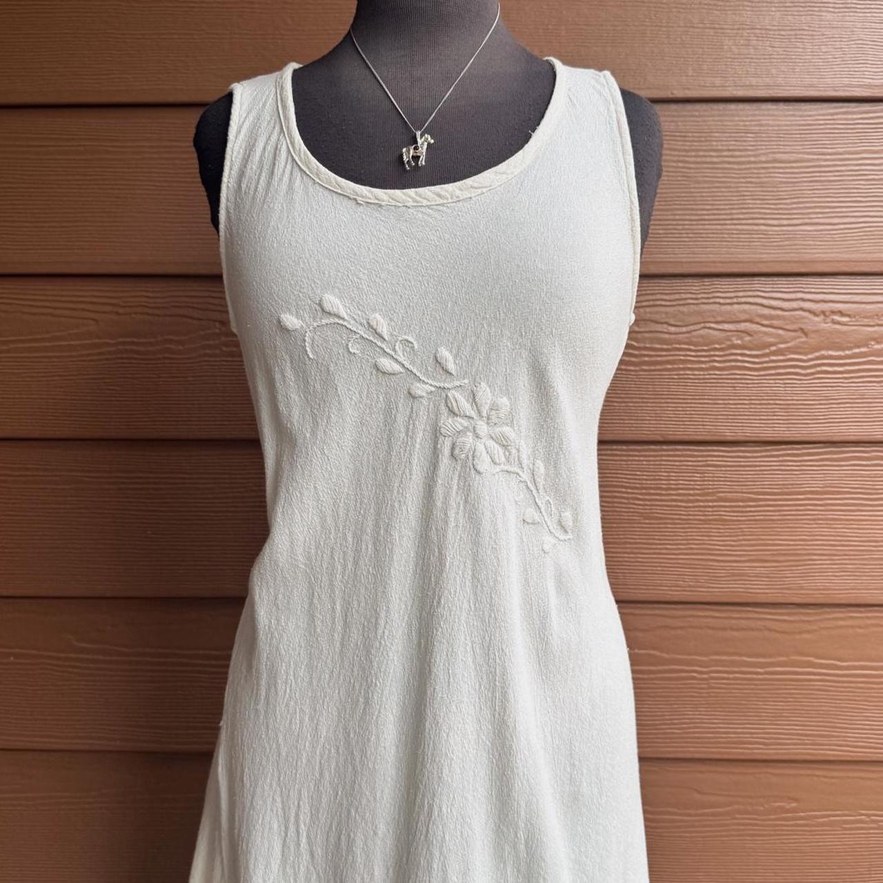 Cotton boho ruffle maxi dress (M)