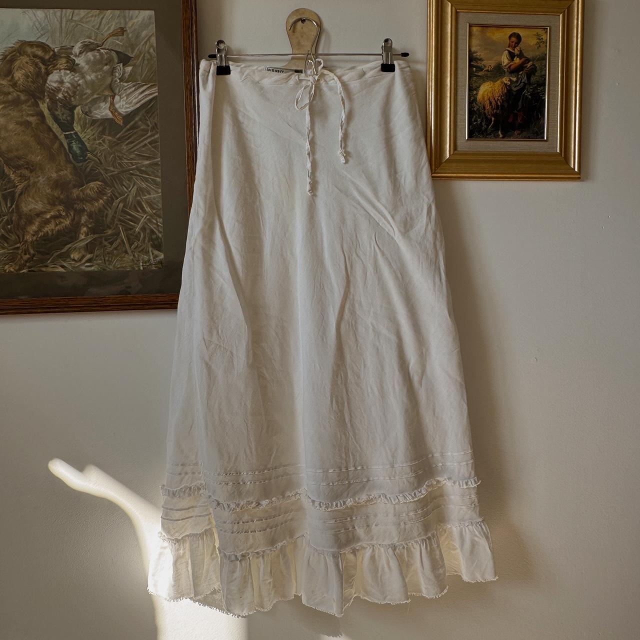 Linen ruffle maxi skirt (XS/S)