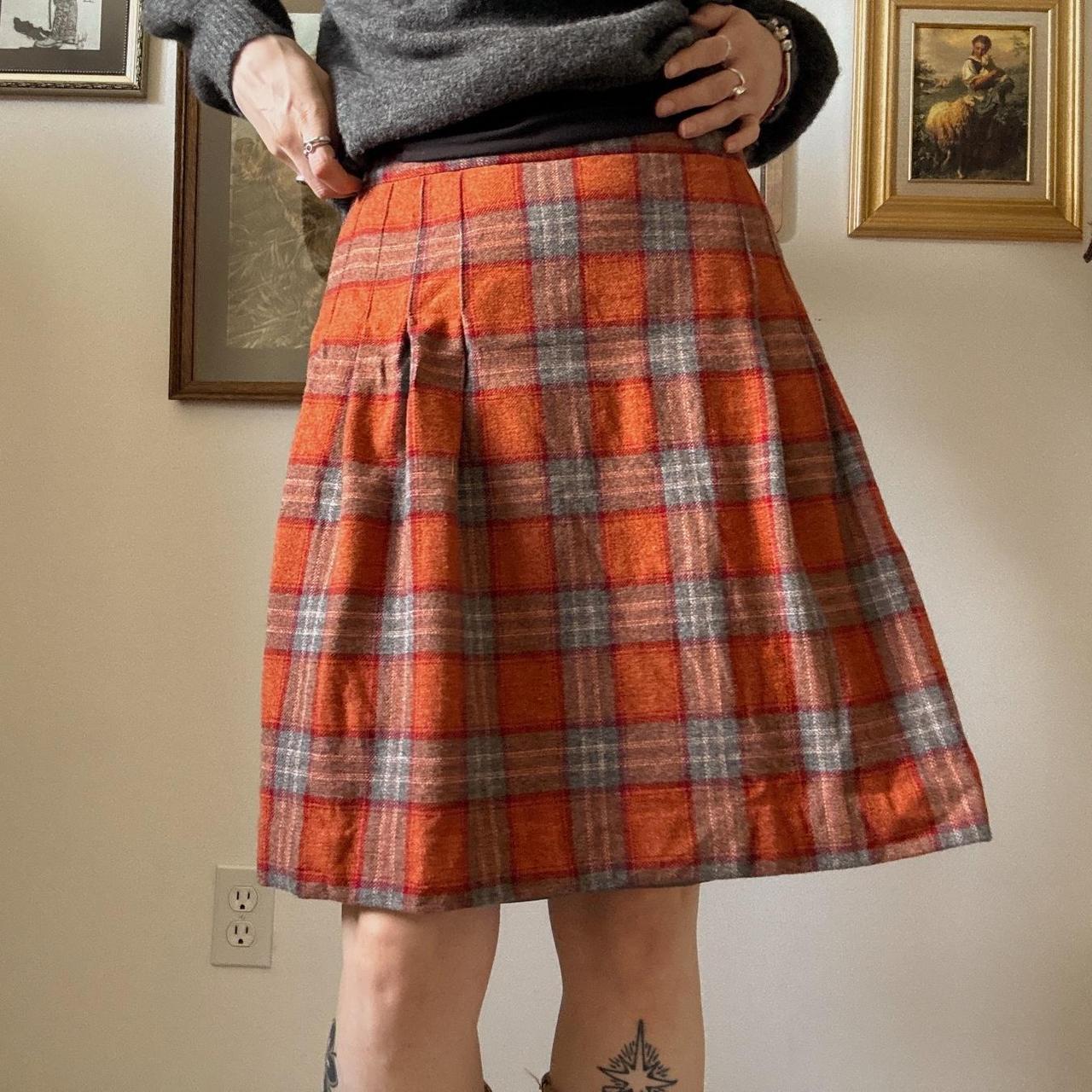 Pendleton plaid wool skirt (30")