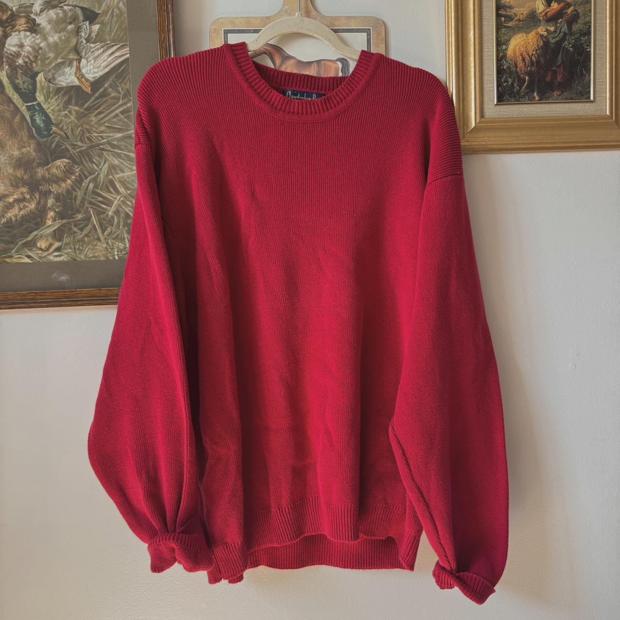 Cherry red slouchy sweater (L)