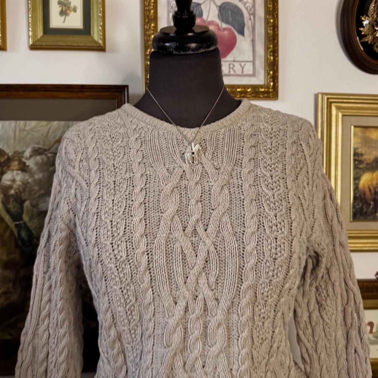 Oat cable knit sweater (S)