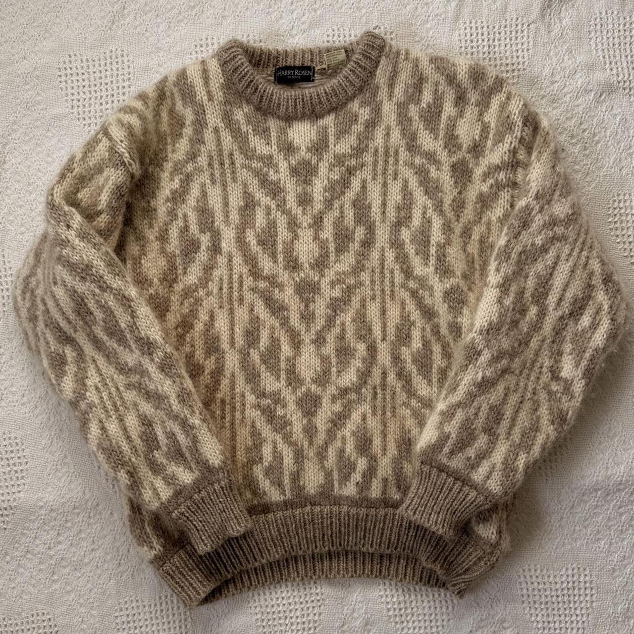 Vintage slouchy abstract sweater (M)