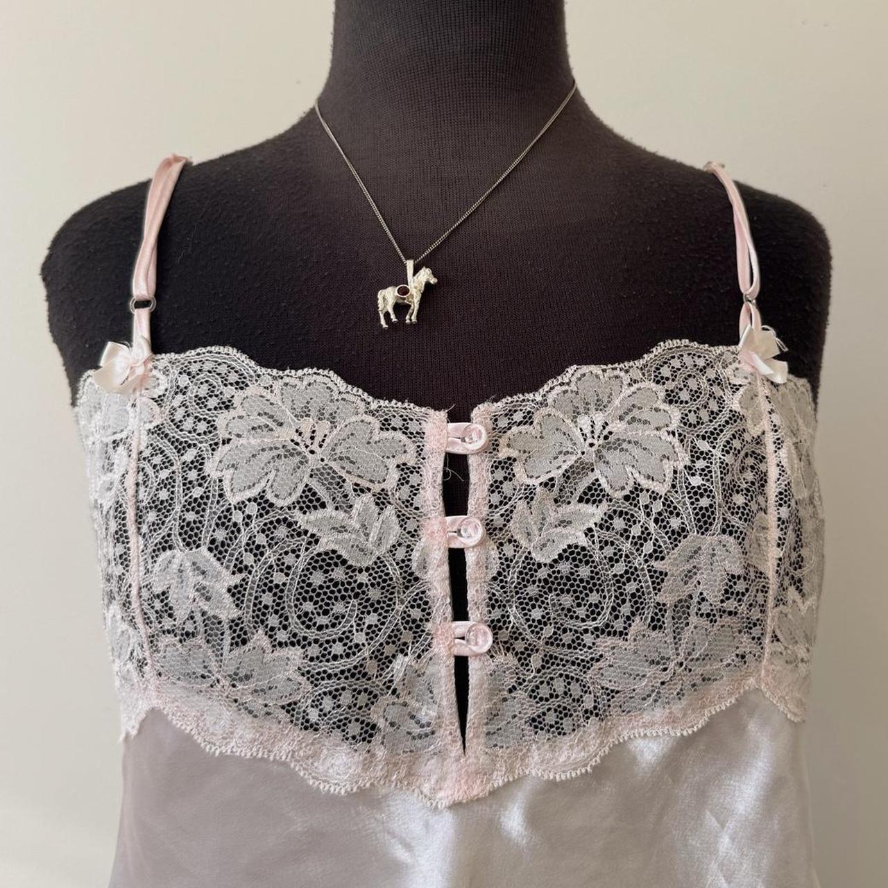 Vintage whimsical lace camisole (S)