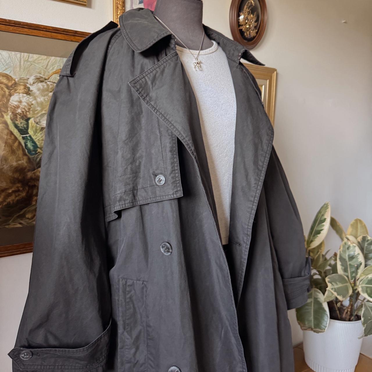 90s dark grey trench coat (XL)