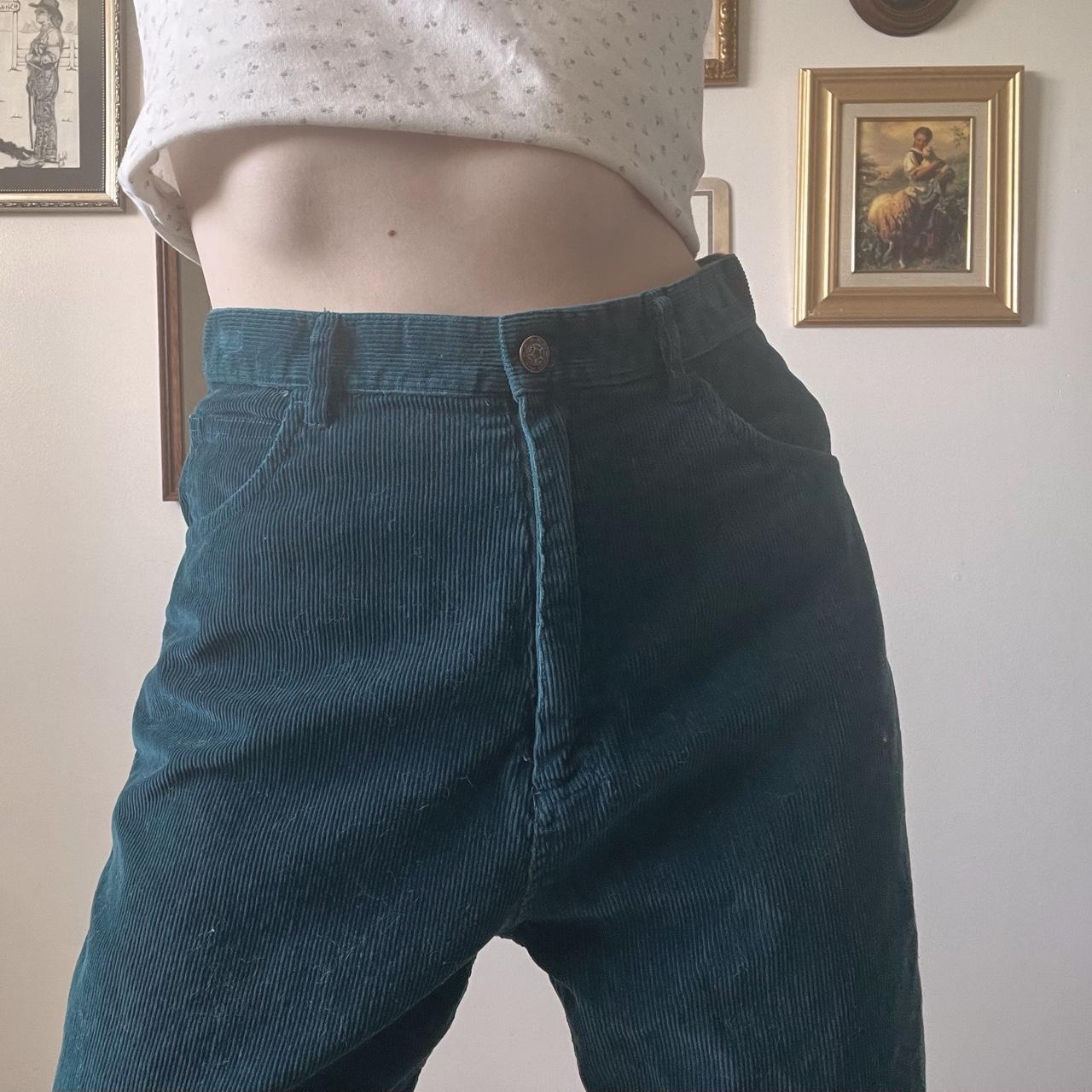 Dark jade corduroy shorts (30")