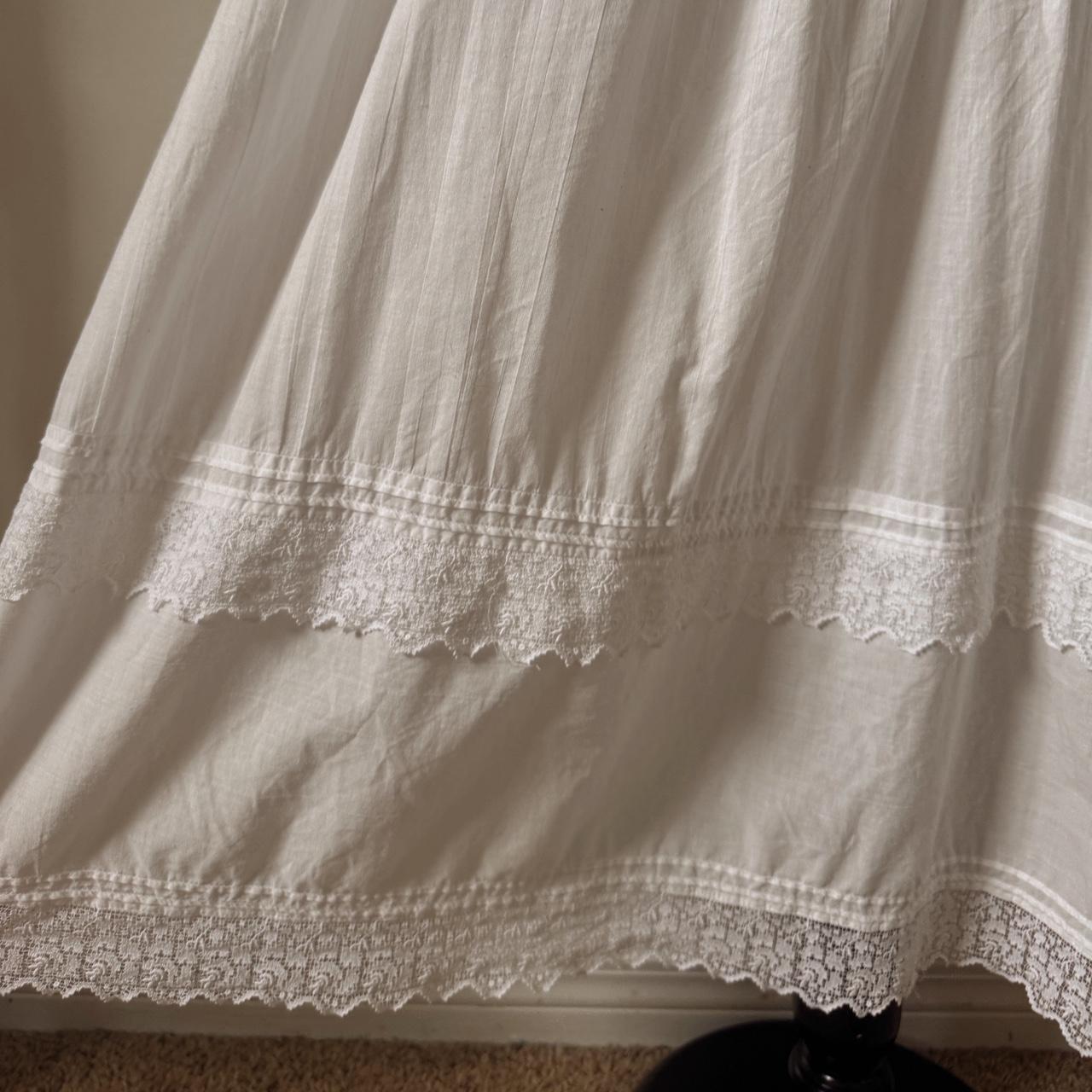 White cotton maxi dress (M)