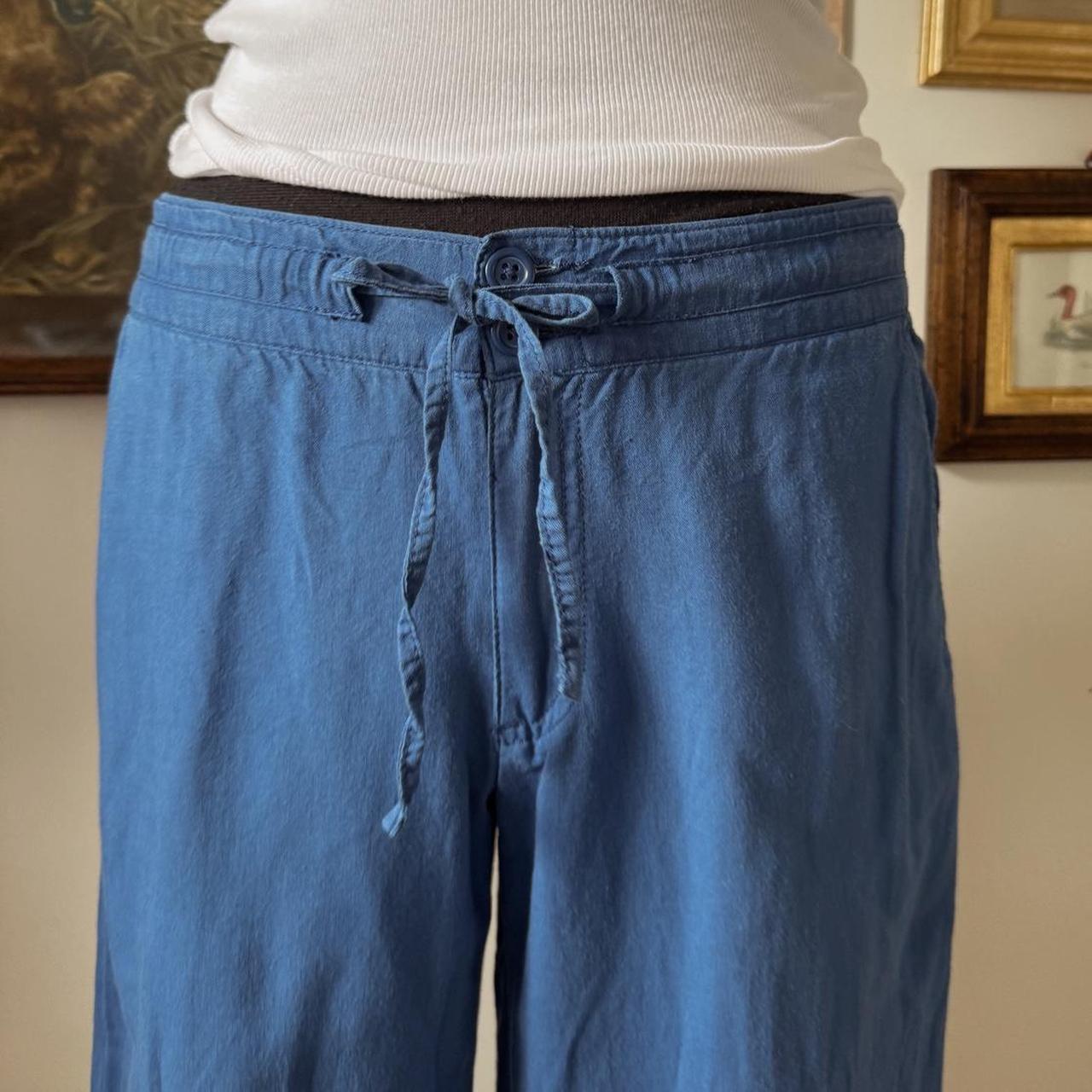 Ocean blue line wide leg pants (S)