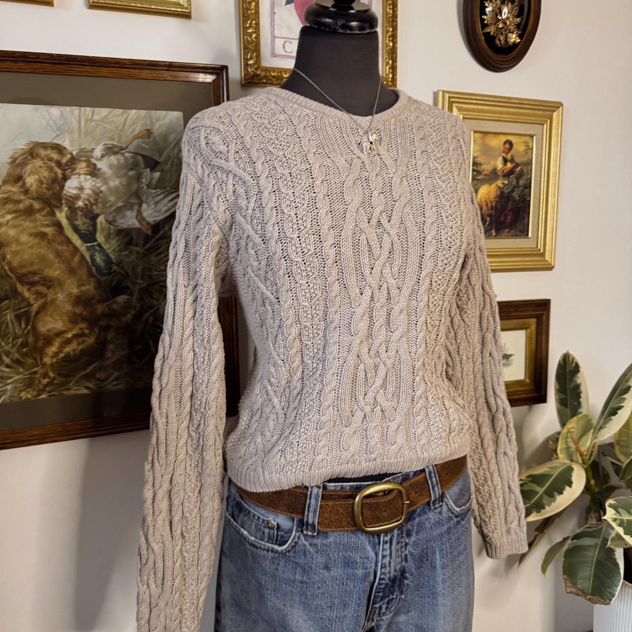 Oat cable knit sweater (S)