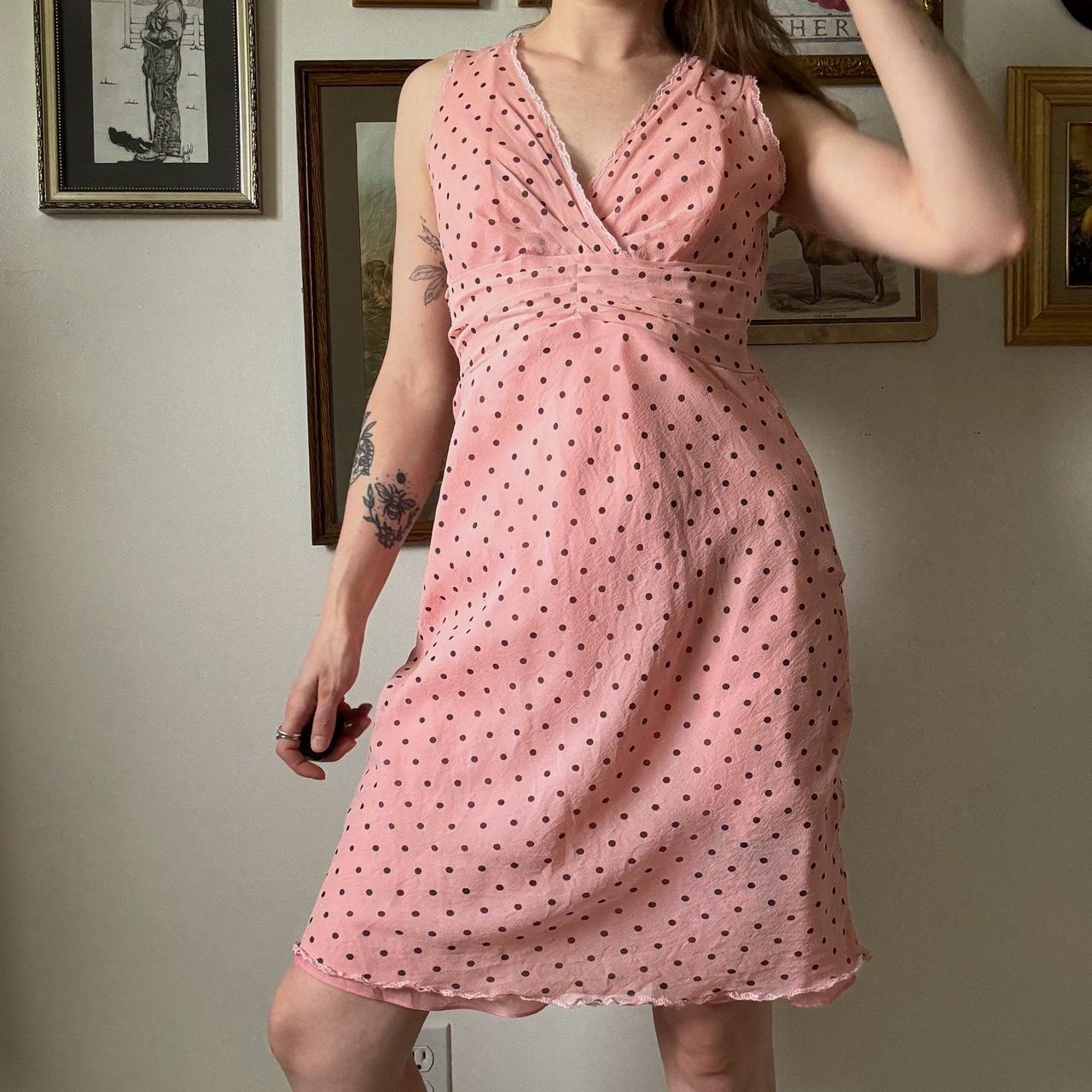 Pink polkadot dress (4)