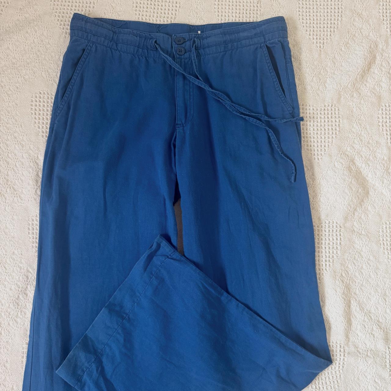 Ocean blue line wide leg pants (S)