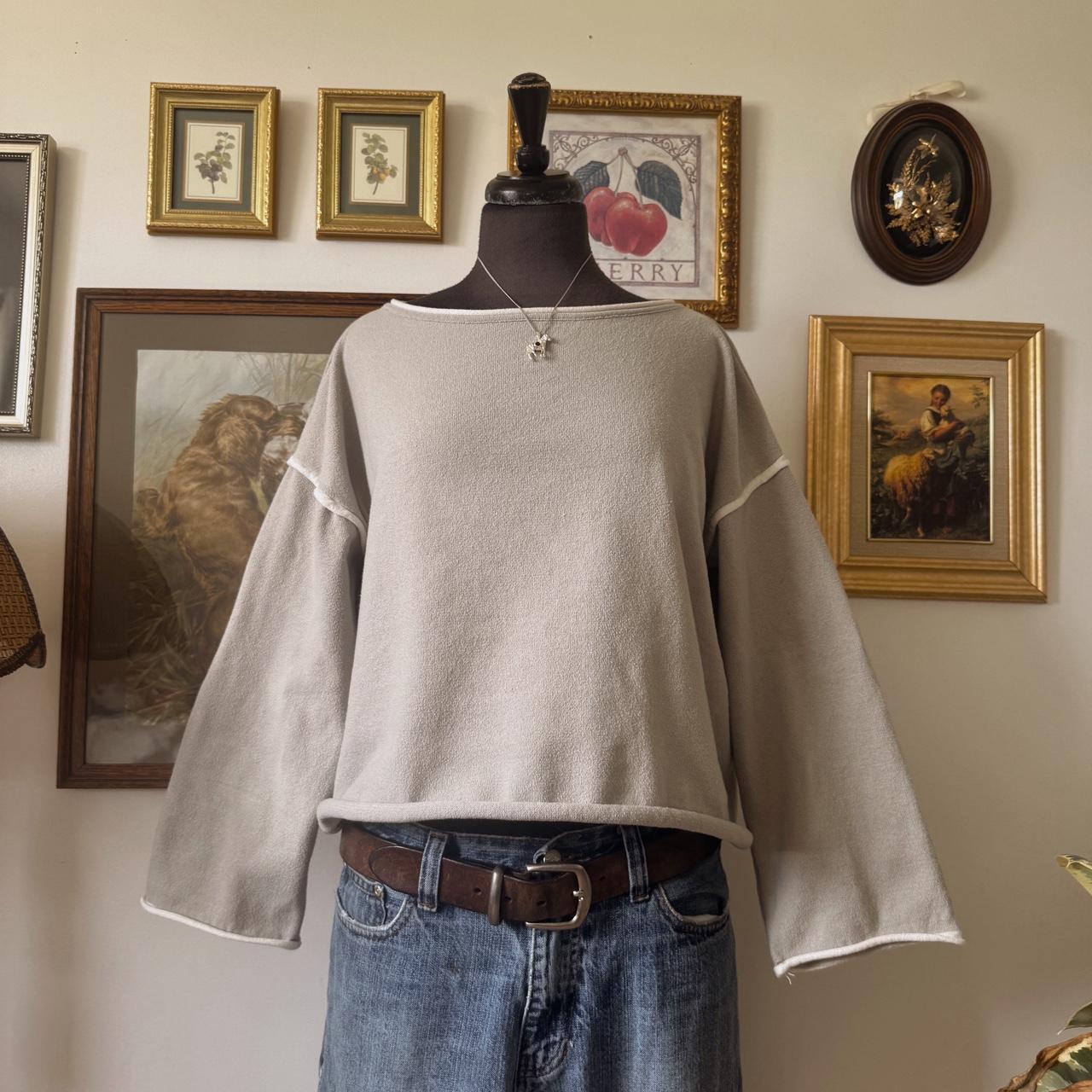 Soft grey coastal sweater (M)