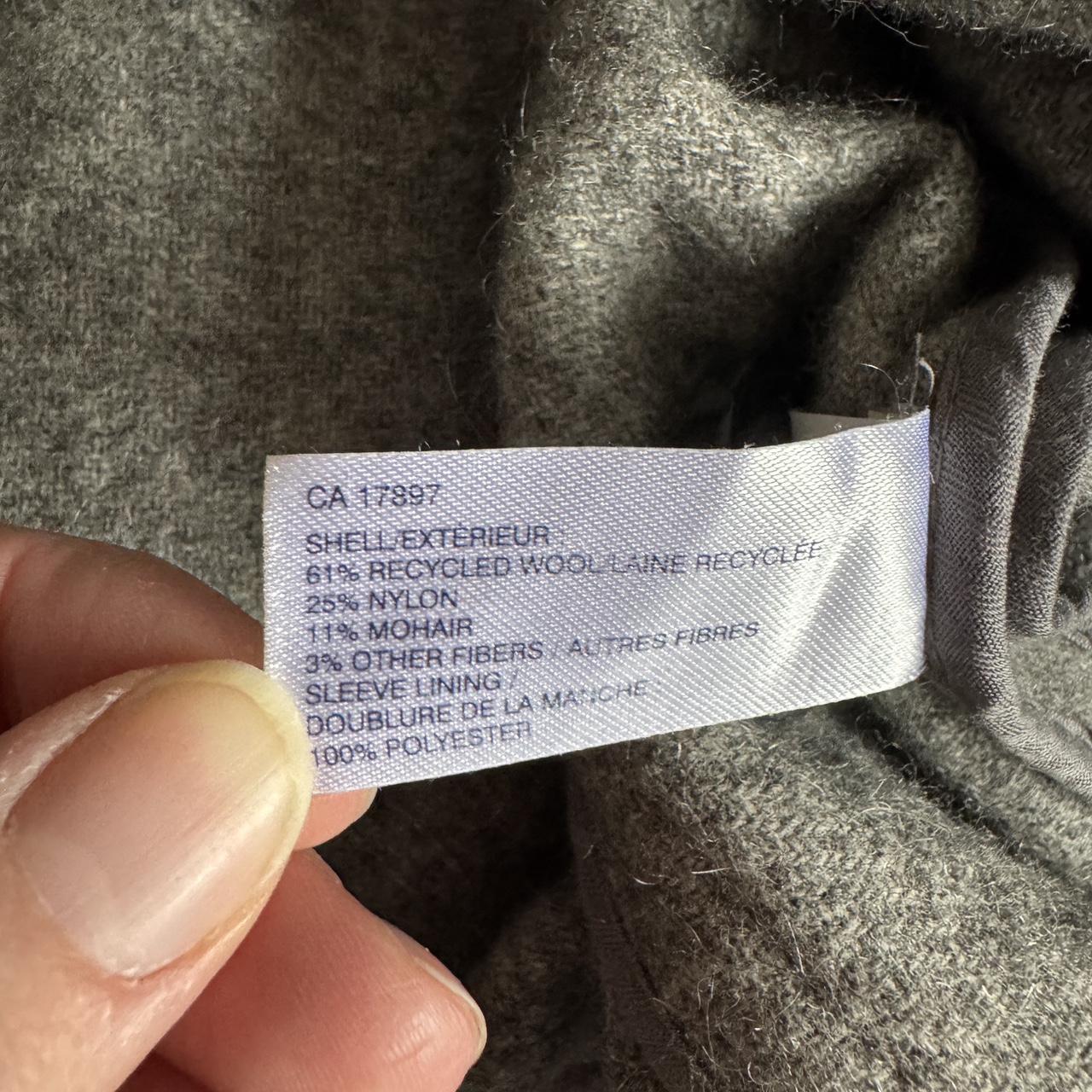 Grey wool pea coat (M)