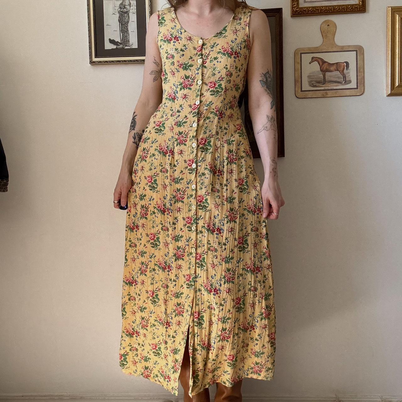 90s floral maxi dress (S/M)