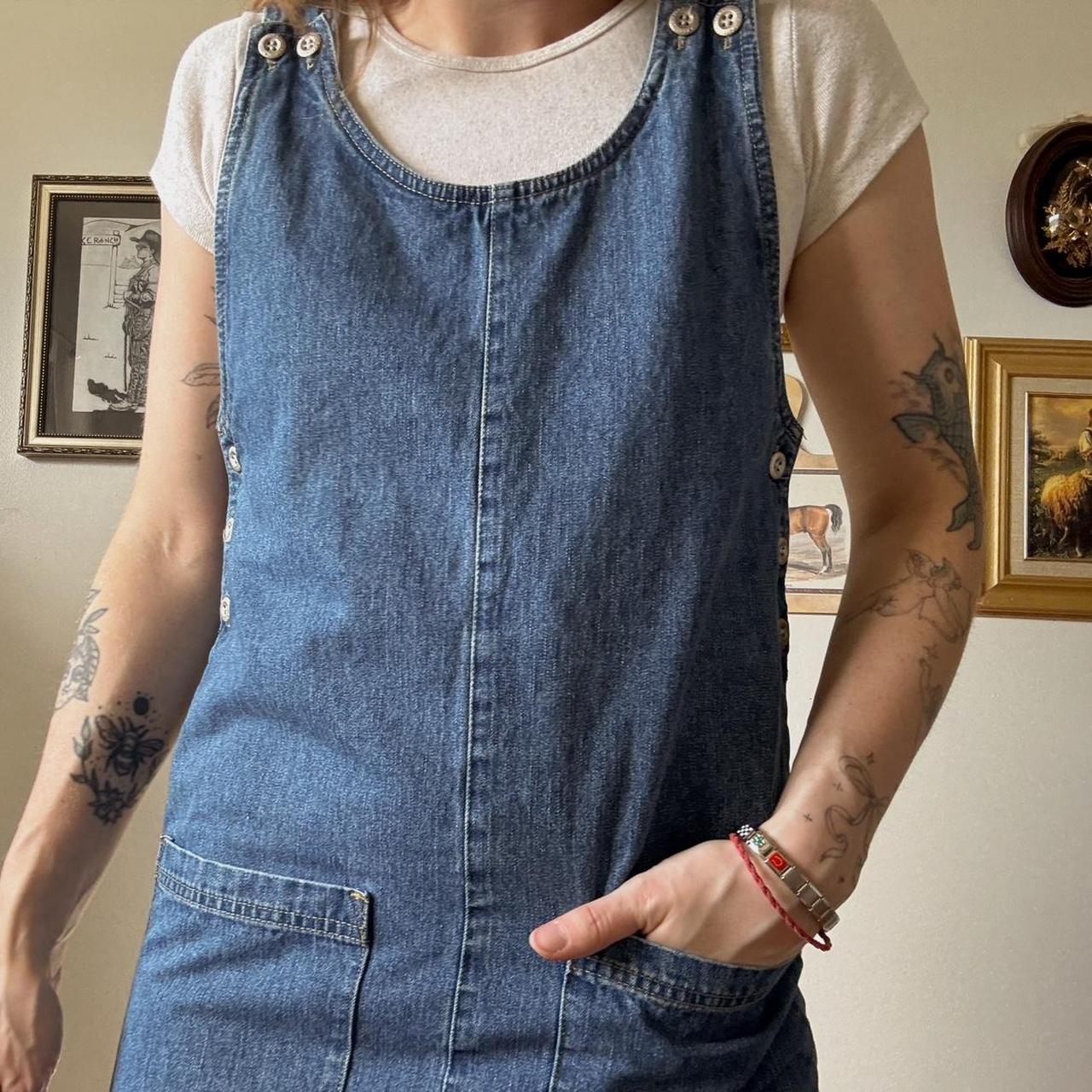 90s denim midi dress (S)