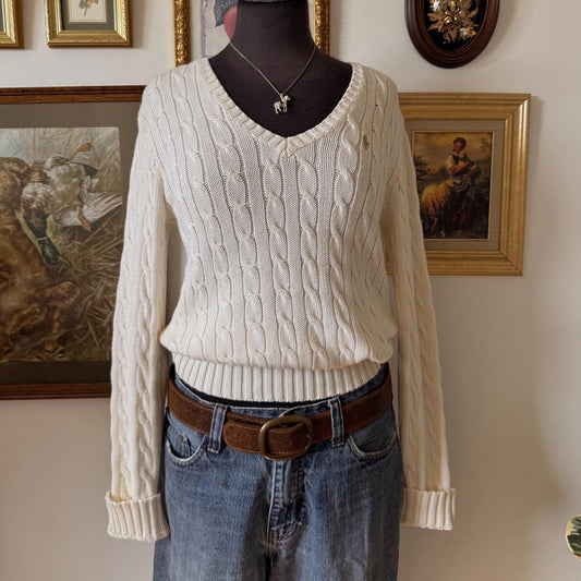 Ralph Lauren cable knit sweater (M)